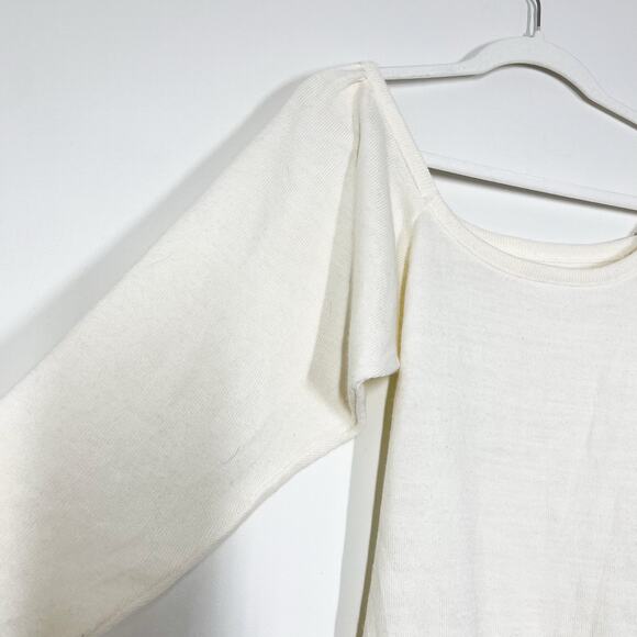 ASOS Women’s Long Sleeves Knit White Bodysuit Sz 2 Scoop Neck Front/Back - Picture 4 of 9